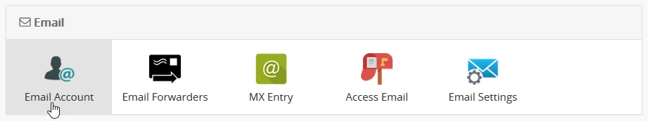 Email account from the Webuzo panel