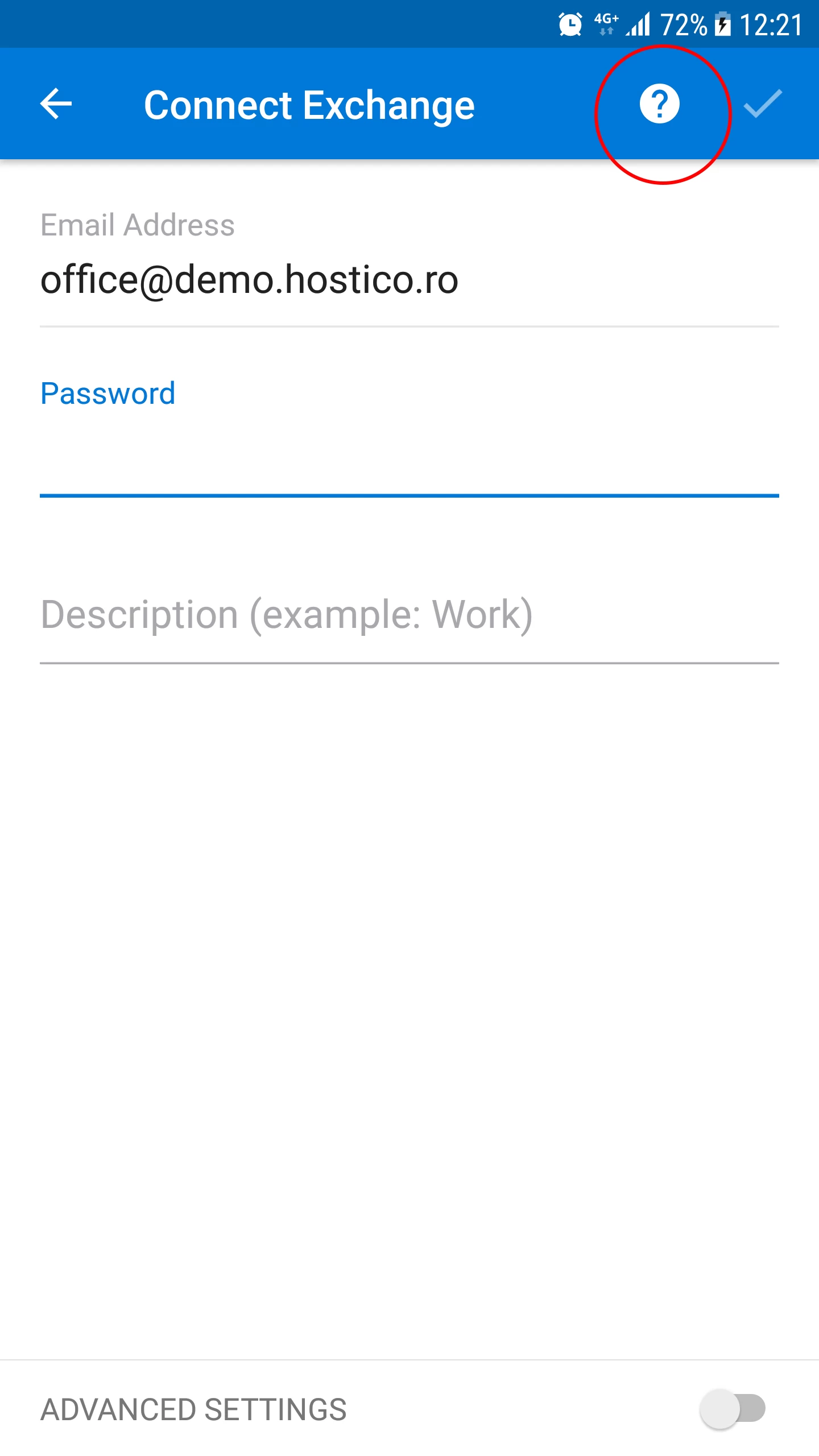 Pasi optionali pentru setat cont